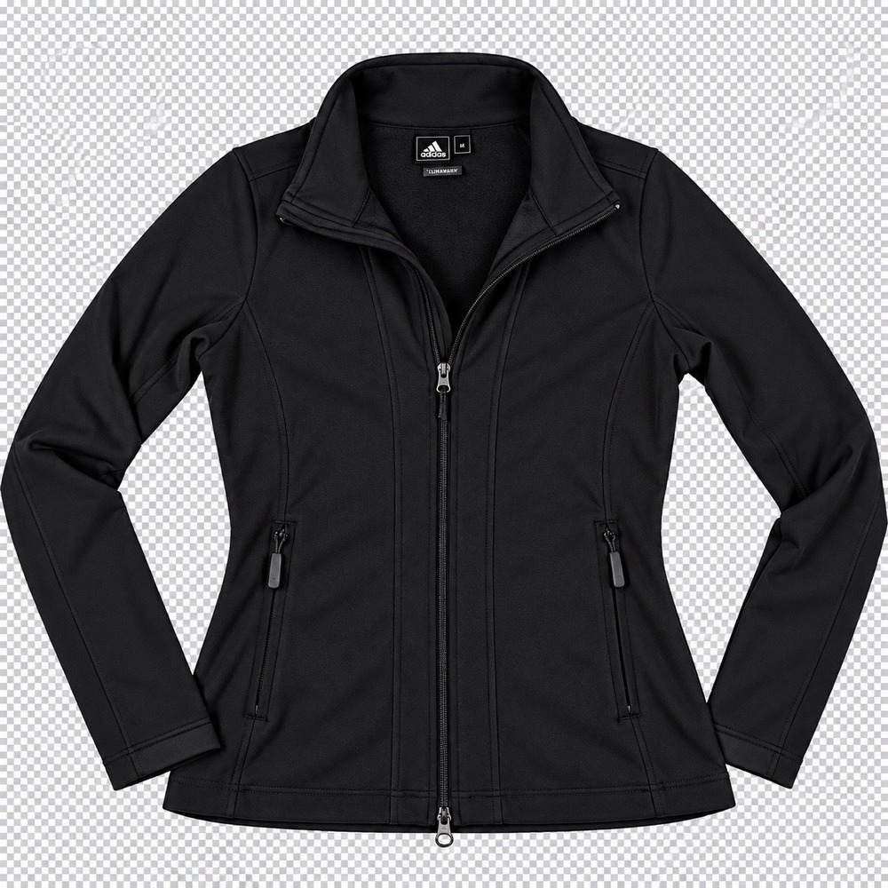 Adidas Women's Black Fleece Jacket Climaproof Fullzip